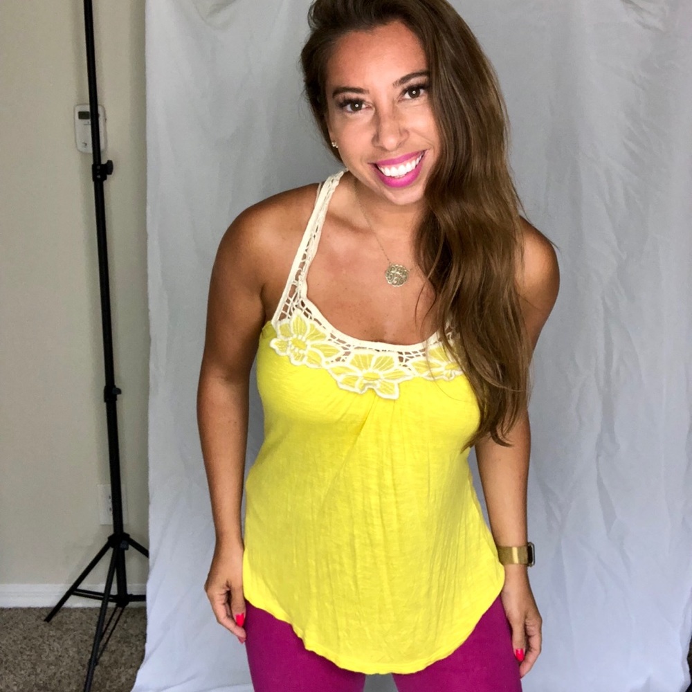 Yellow Racerback Tank - Picture 2 of 6